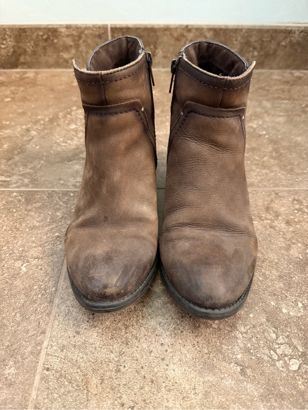 Brown Leather Ankle Boots